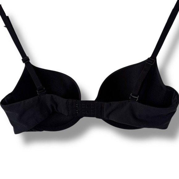 Skims Fits Everybody Push Up Bra 32B Black Onyx T-Shirt Pads Comfortable Support - Picture 2 of 5